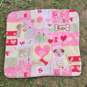 NEW! Pink Puppy Love Pet Mat - Large - 3 Layers, Fleece + Sherpa | Dog Cat Baby